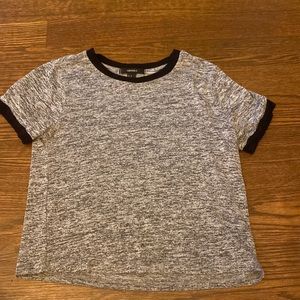 grey soft crop top